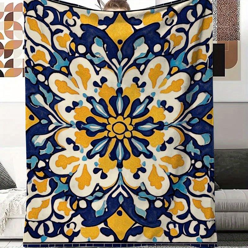 Mediterranean Tile Art Print F - Interior Design Warm avaliação e preço