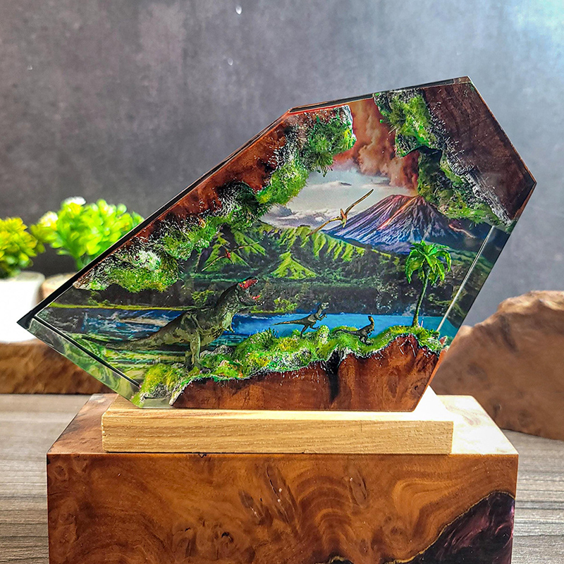 Table Resin Lamp Dinosaur Figu - Interior Design House avaliação e preço