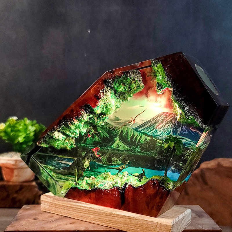 Table Resin Lamp Dinosaur Figu - Interior Design House avaliação e preço