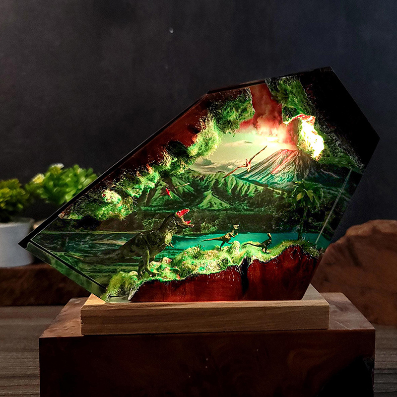 Table Resin Lamp Dinosaur Figu - Interior Design House avaliação e preço