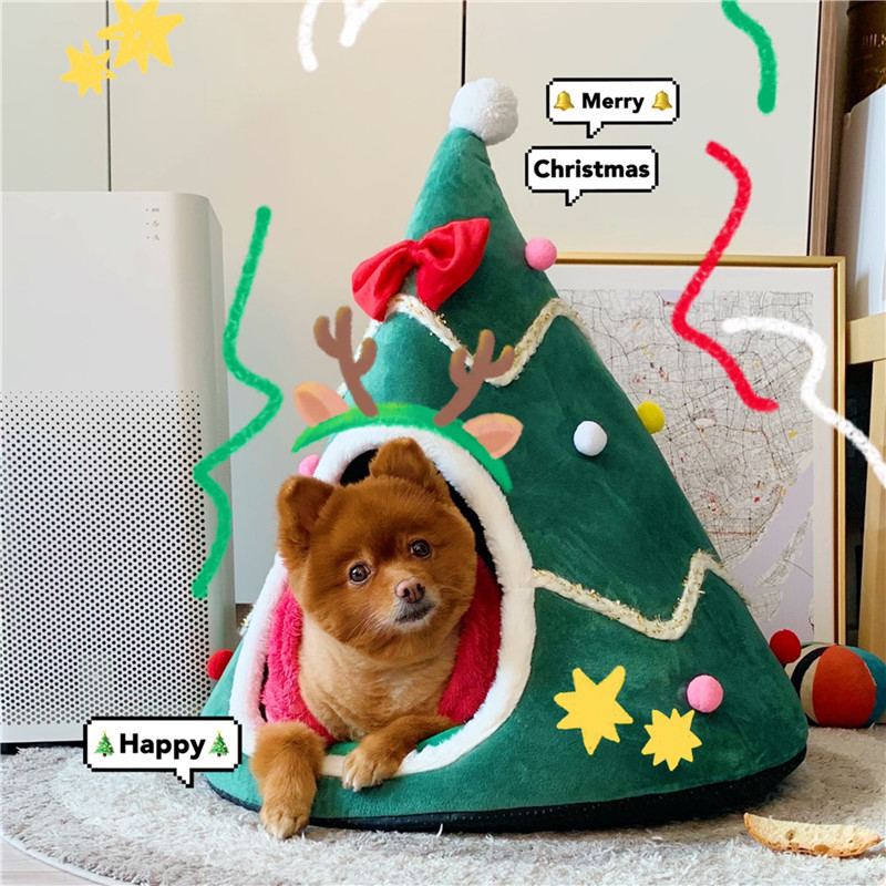 Christmas Tree Design Cat Bed  - Interior Design Warm avaliação e preço