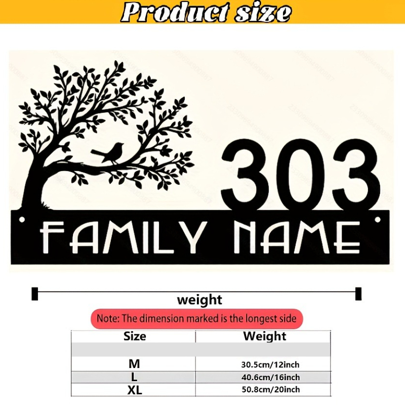 Custom Metal Address Sign with - Interior Design House avaliação e preço