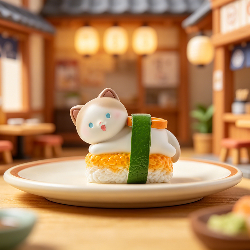 Kawaii Action Figure Sushi Cat - Interior Design House avaliação e preço