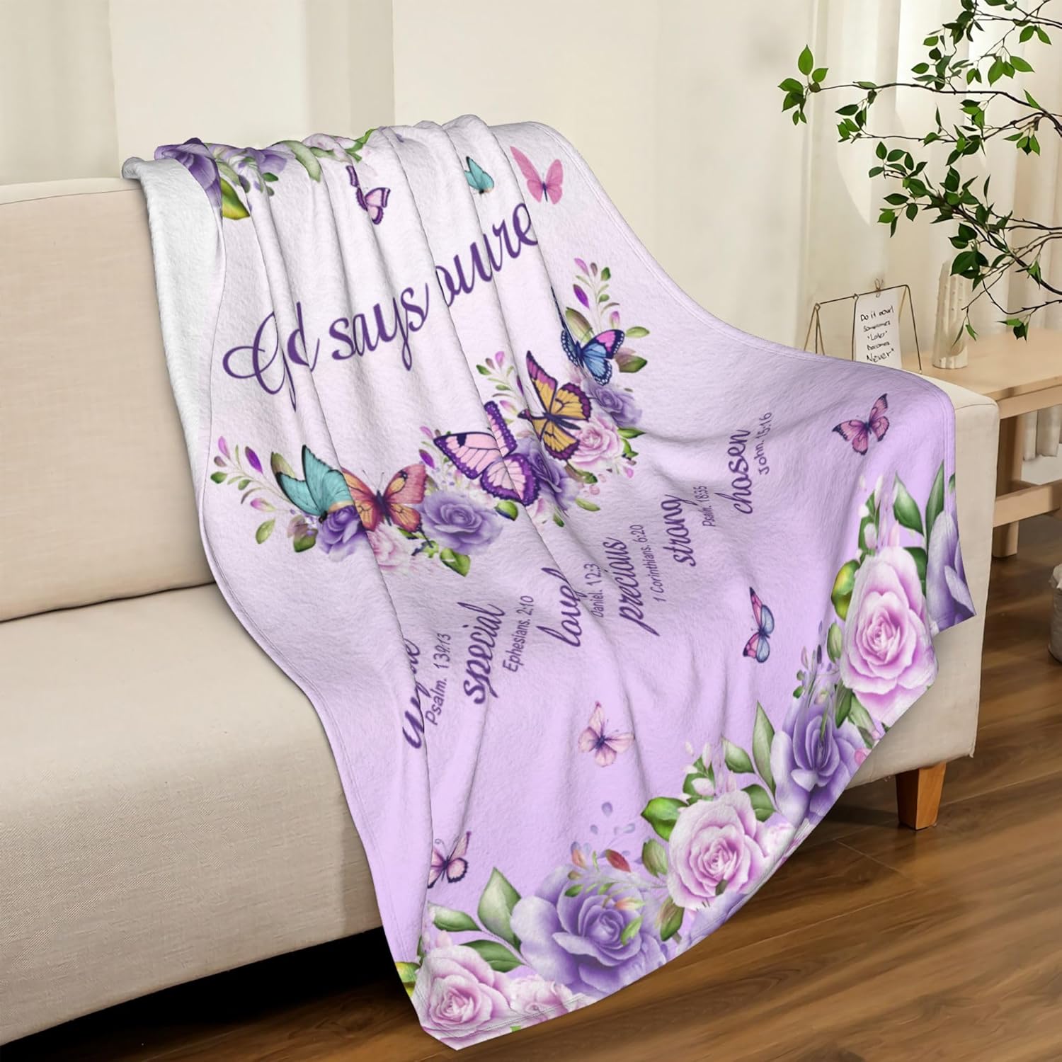 Purple Roses Butterflies Faith - Interior Design Warm avaliação e preço