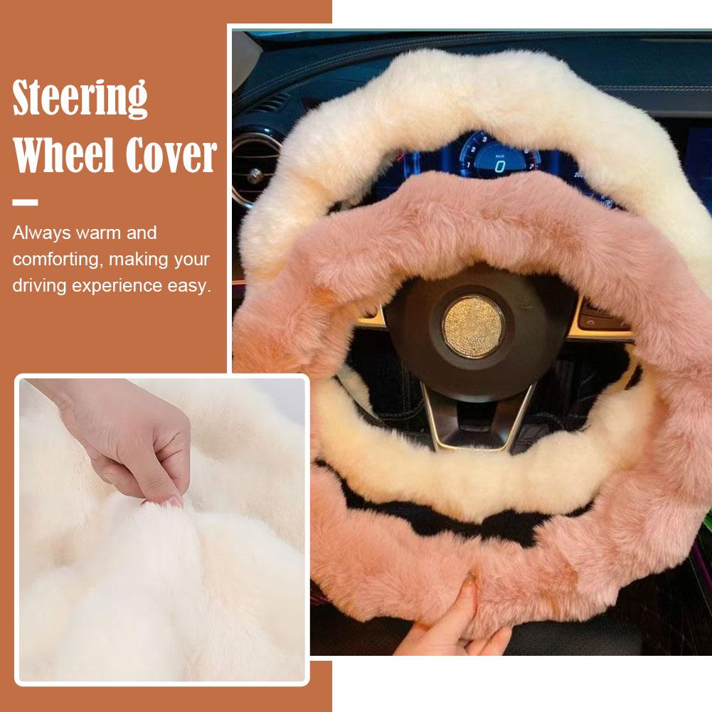 Fluffy Car Steering Wheel Cove - Interior Design Warm avaliação e preço