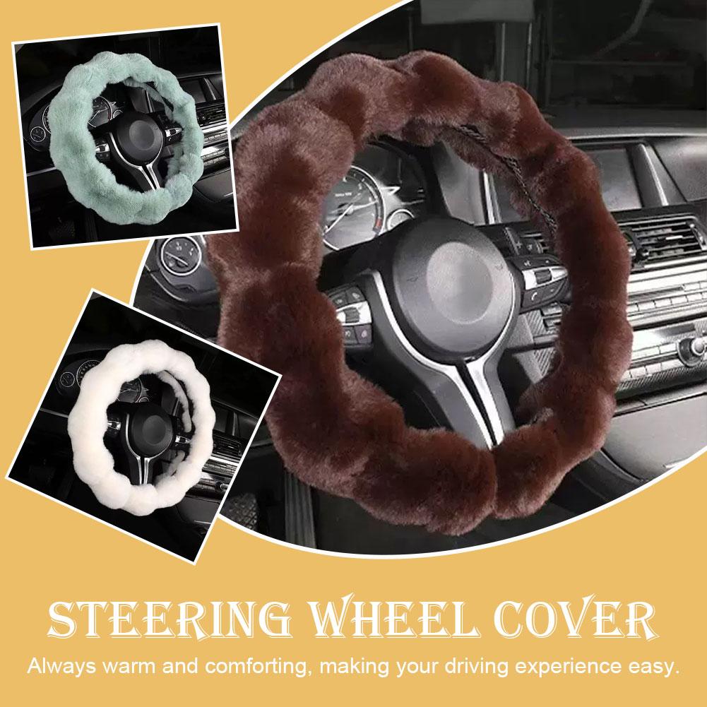 Fluffy Car Steering Wheel Cove - Interior Design Warm avaliação e preço