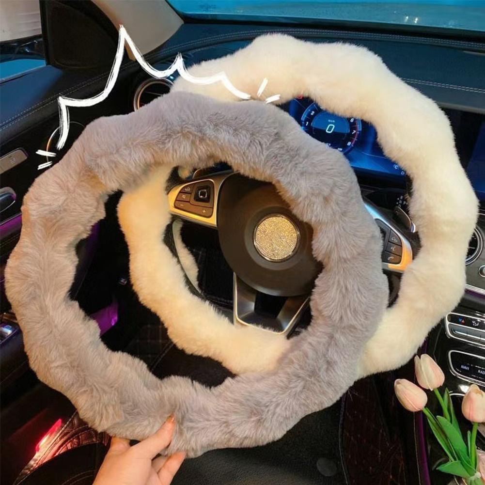 Fluffy Car Steering Wheel Cove - Interior Design Warm avaliação e preço